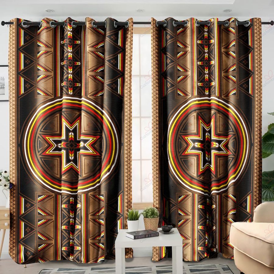 Native American Pattern 3D All Over Printed Window Curtains