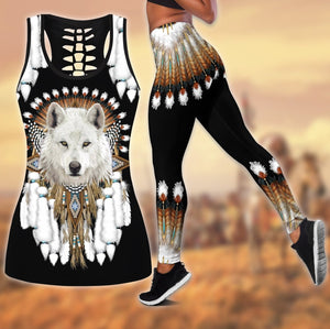 Native American 3D All Over Printed Legging + Hollow Tank