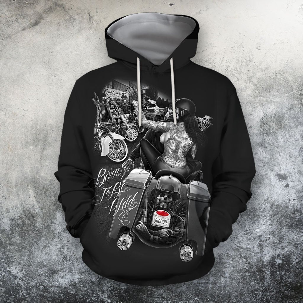 3D All Over Print Born To Be Wild Hoodie and Shirts-Apparel-NTT-Hoodie-S-Vibe Cosy™