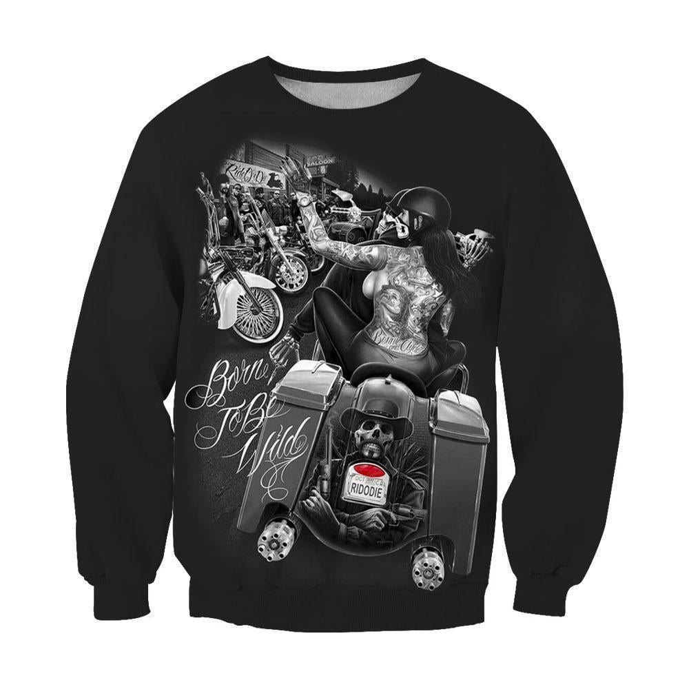 3D All Over Print Born To Be Wild Hoodie and Shirts-Apparel-NTT-Sweatshirt-S-Vibe Cosy™