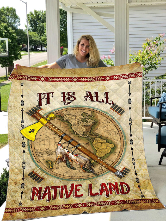 Native American 3D All Over Printed Quilt