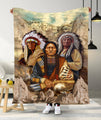 Native American 3D All Over Printed Blanket