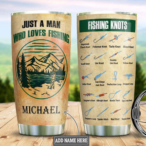 Custom name Fishing Knots Fishing Knowledge Stainless Steel Tumbler