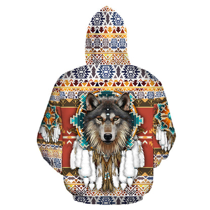 Wolf Native American 3D All Over Printed Unisex Shirts No 12