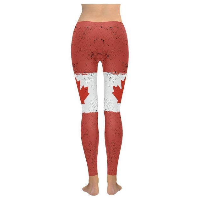 CANADA GRUNGE FLAG LEGGING A0-Apparel-Khanh Arts-Legging-S-Vibe Cosy™