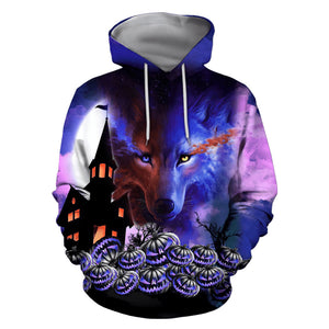 Halloween Wolf 3D All Over Printed Unisex Shirts No 03