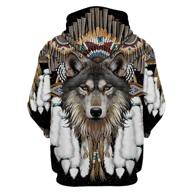 Wolf Native American 3D All Over Printed Unisex Shirt