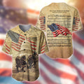 American U.S Army Veteran 3D All Over Printed Unisex Shirts
