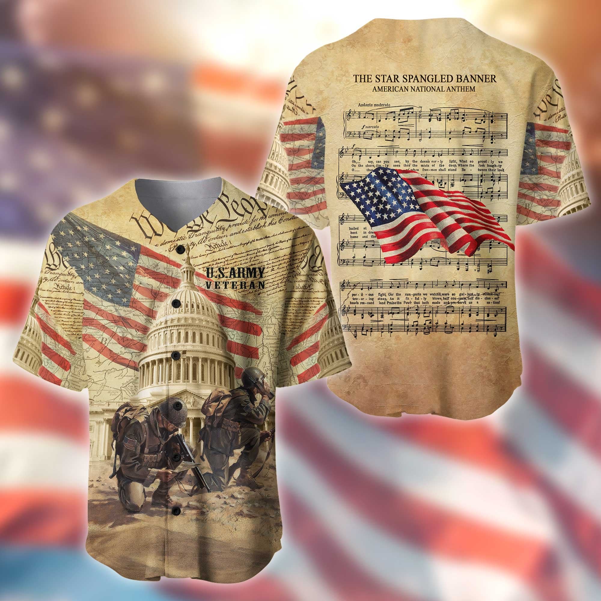 American U.S Army Veteran 3D All Over Printed Unisex Shirts