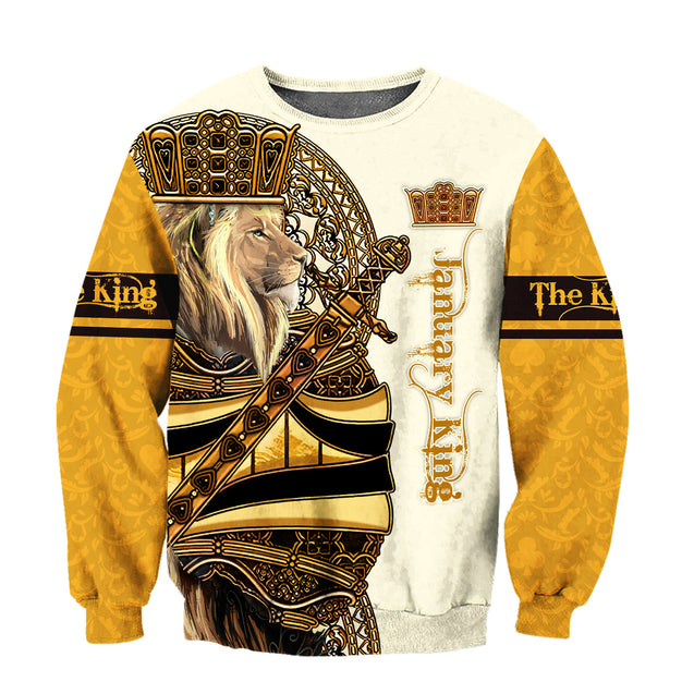 January King Lion 3D All Over Printed Unisex Shirts