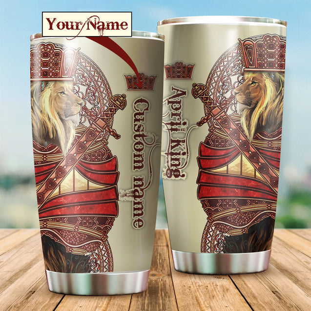 April King Lion Custom Name Tumbler