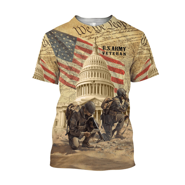 US Army Veteran 3D All Over Printed Unisex Shirts