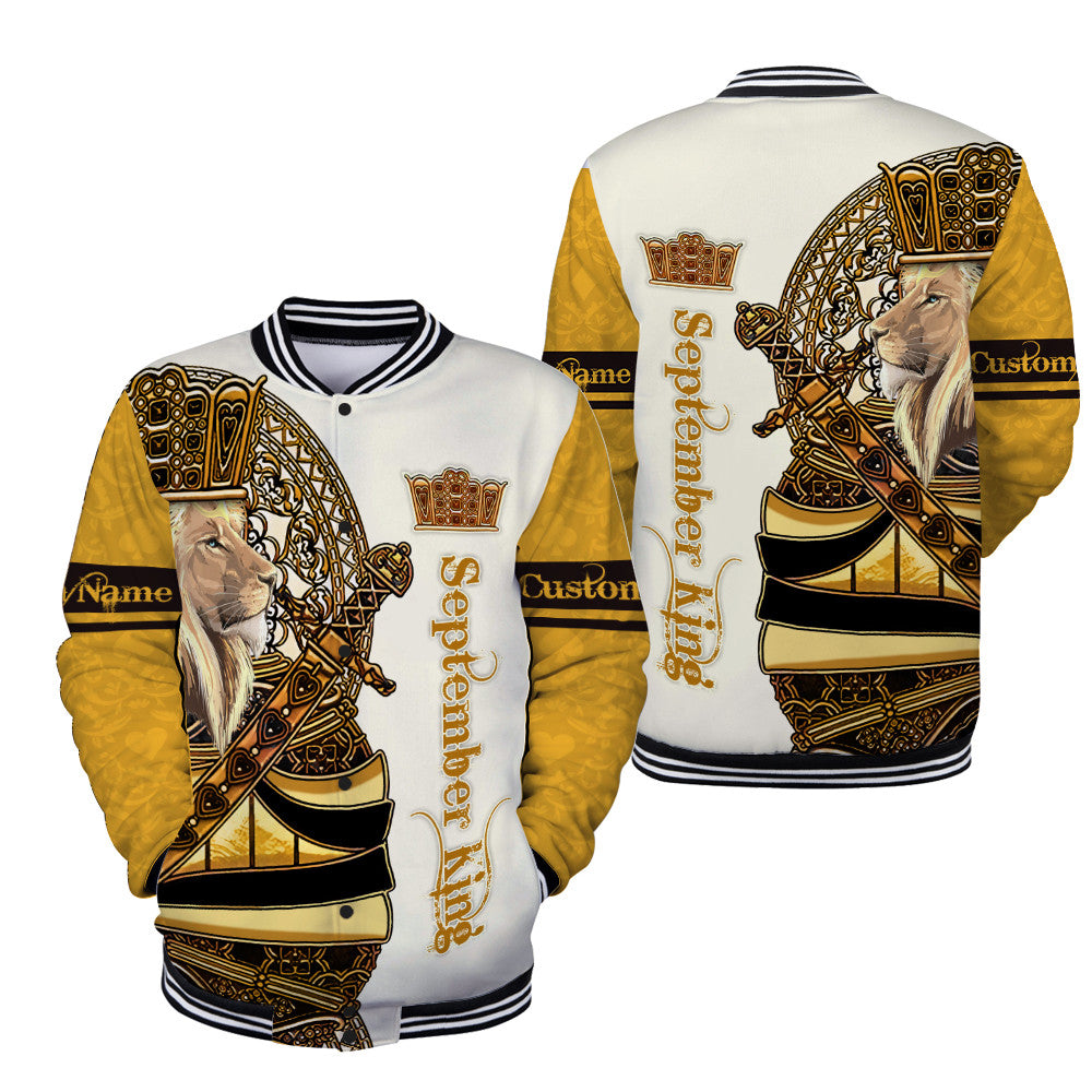 Custom Name September King Lion 3D All Over Printed Unisex Shirts