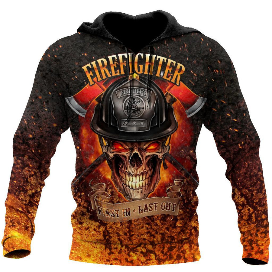 Crazy Skull Firefighter Hoodie For Men And Women DQB08282002-TQH