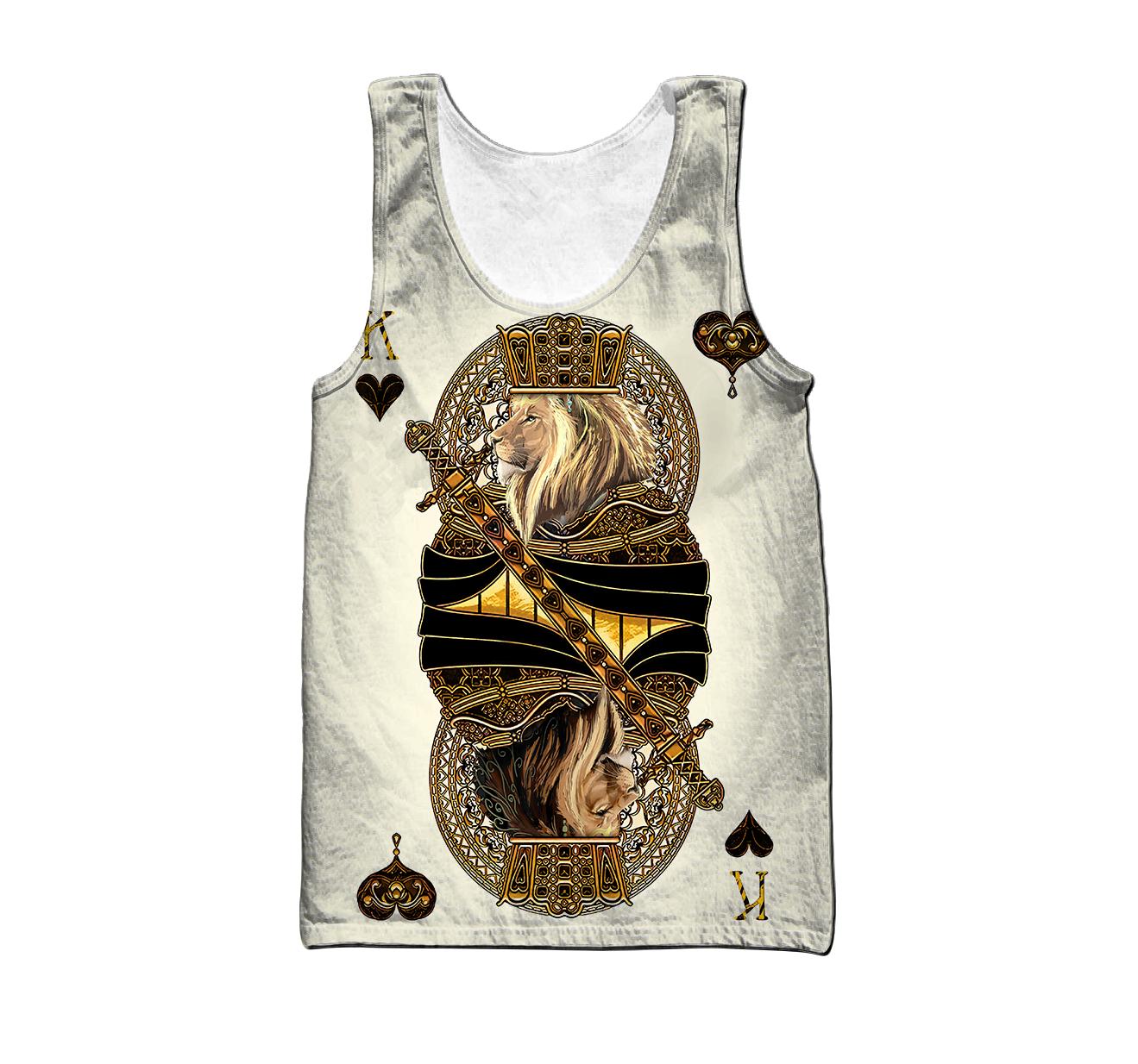 Yellow Alpha King Heart Lion  3D All Over Printed Unisex Shirts