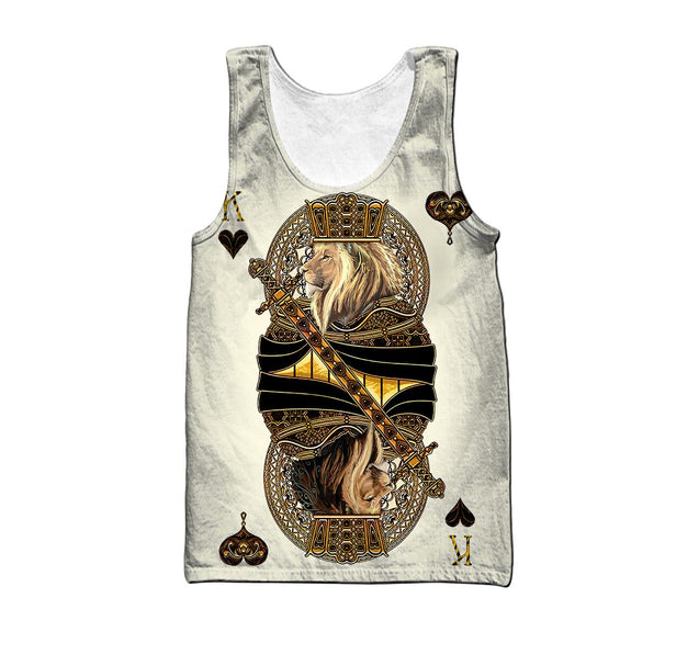 Yellow Alpha King Heart Lion  3D All Over Printed Unisex Shirts