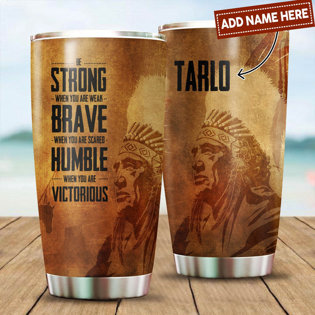 Customize Name Native American Steel Tumbler