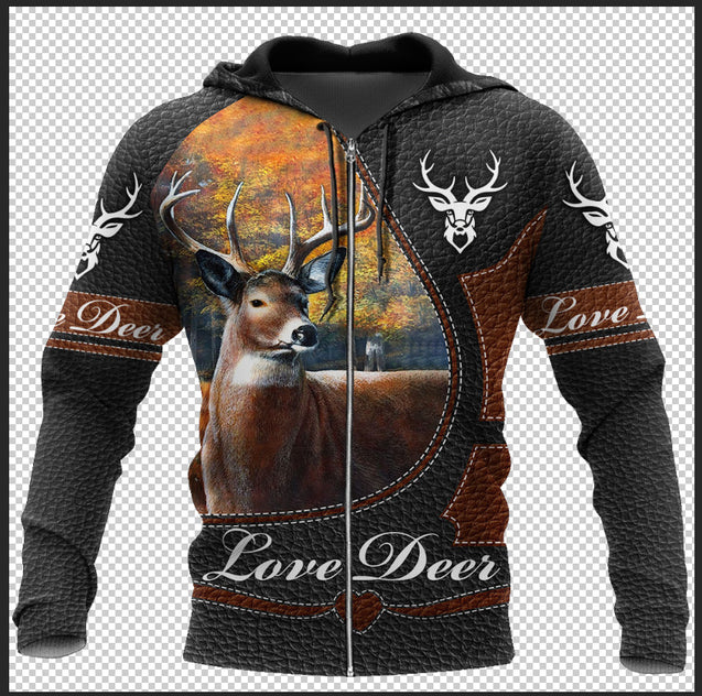 Love Deer 3D All Over Printed Shirts For Men And Woman