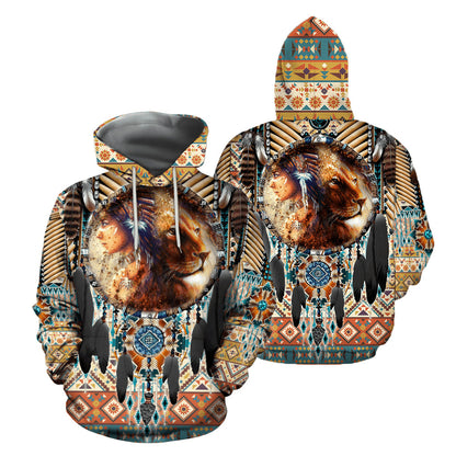 Lion Native American 3D All Over Printed Unisex Shirts