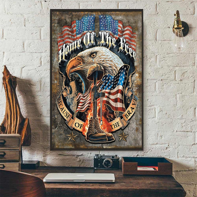 US Army Veteran Poster Vertical 3D Printed