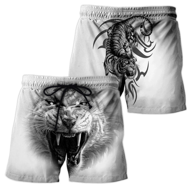 White Tiger Tatoo 3D Over Printed Hoodie for Men and Women