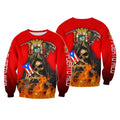 Puerto Rico Cool Skulls Shirt TQH20061807-Apparel-TQH-Sweatshirts-S-Vibe Cosy™