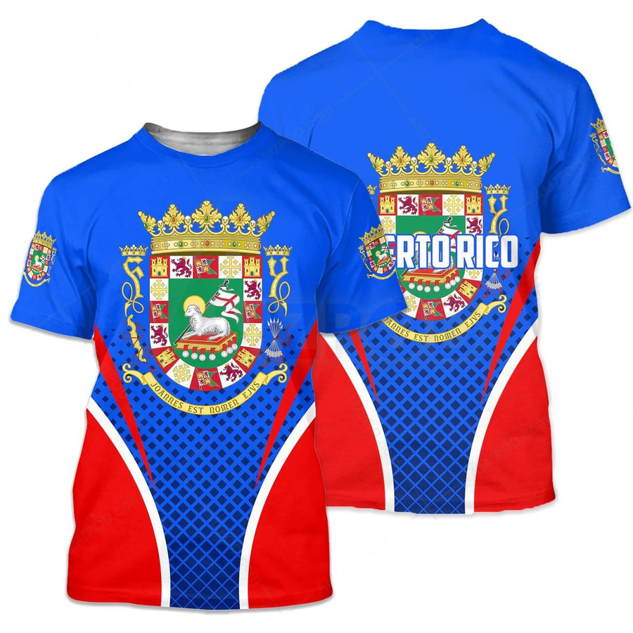 Puerto Rico Coat Of Arms Shirt TQH20061801-Apparel-TQH-Hoodie-S-Vibe Cosy™