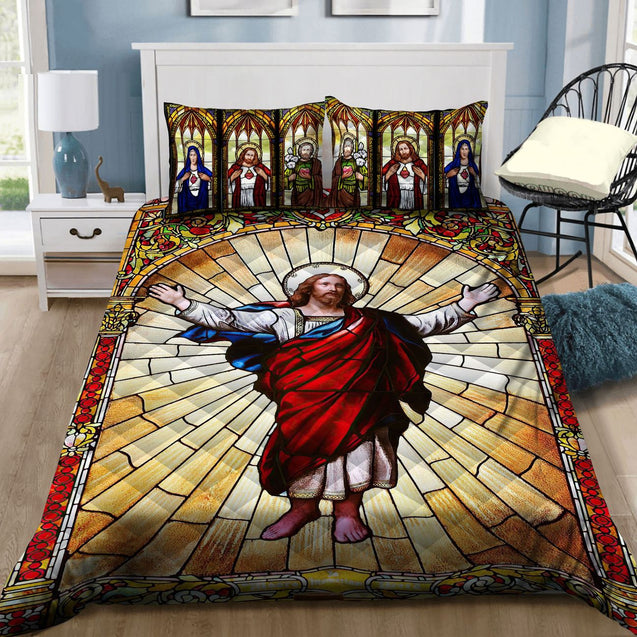 JESUS QUILT BEDDING SET TH20061503-BEDDING SETS-TQH-Twin-Vibe Cosy™