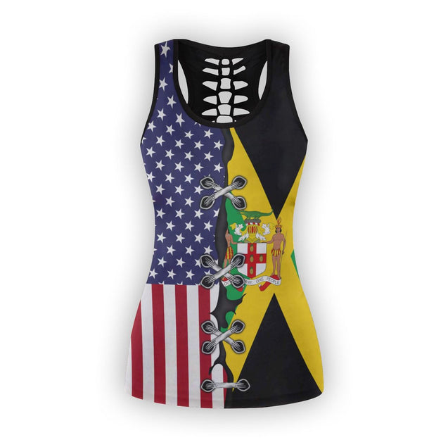 Jamaica And America Lover Combo Outfit TQH20062201-Apparel-TQH-No Legging-S-Vibe Cosy™