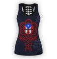 Puerto Rico Hollow Tanktop & Legging Outfit For Women TH20061201A-LEGGINGS-TQH-S-S-Vibe Cosy™