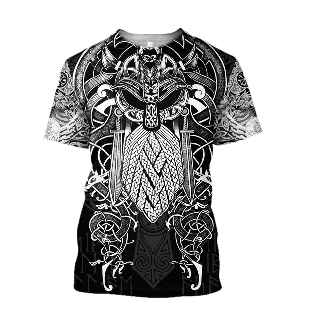 Vikings - Odin Tatoo Style - Amaze Style™-ALL OVER PRINT HOODIES