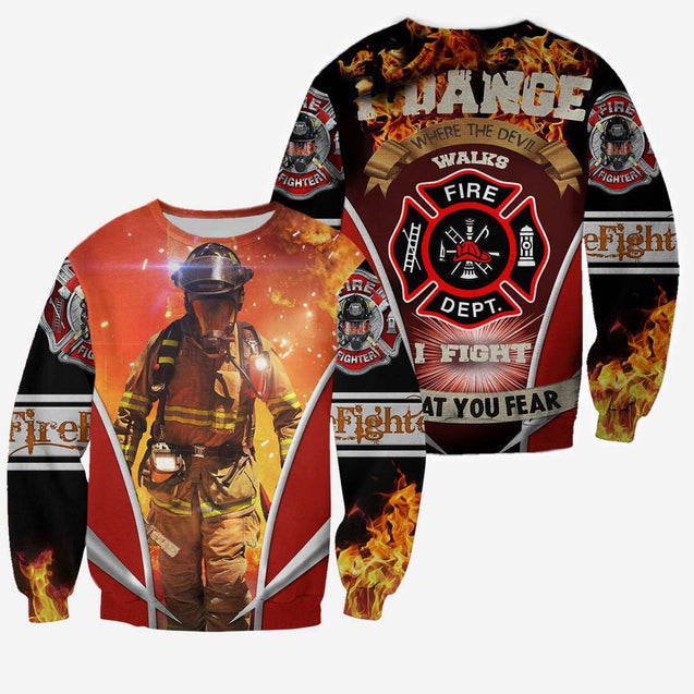 Firefighter 3D All Over Printed Shirts for Men and Women-Apparel-HP Arts-Sweatshirt-S-Vibe Cosy™