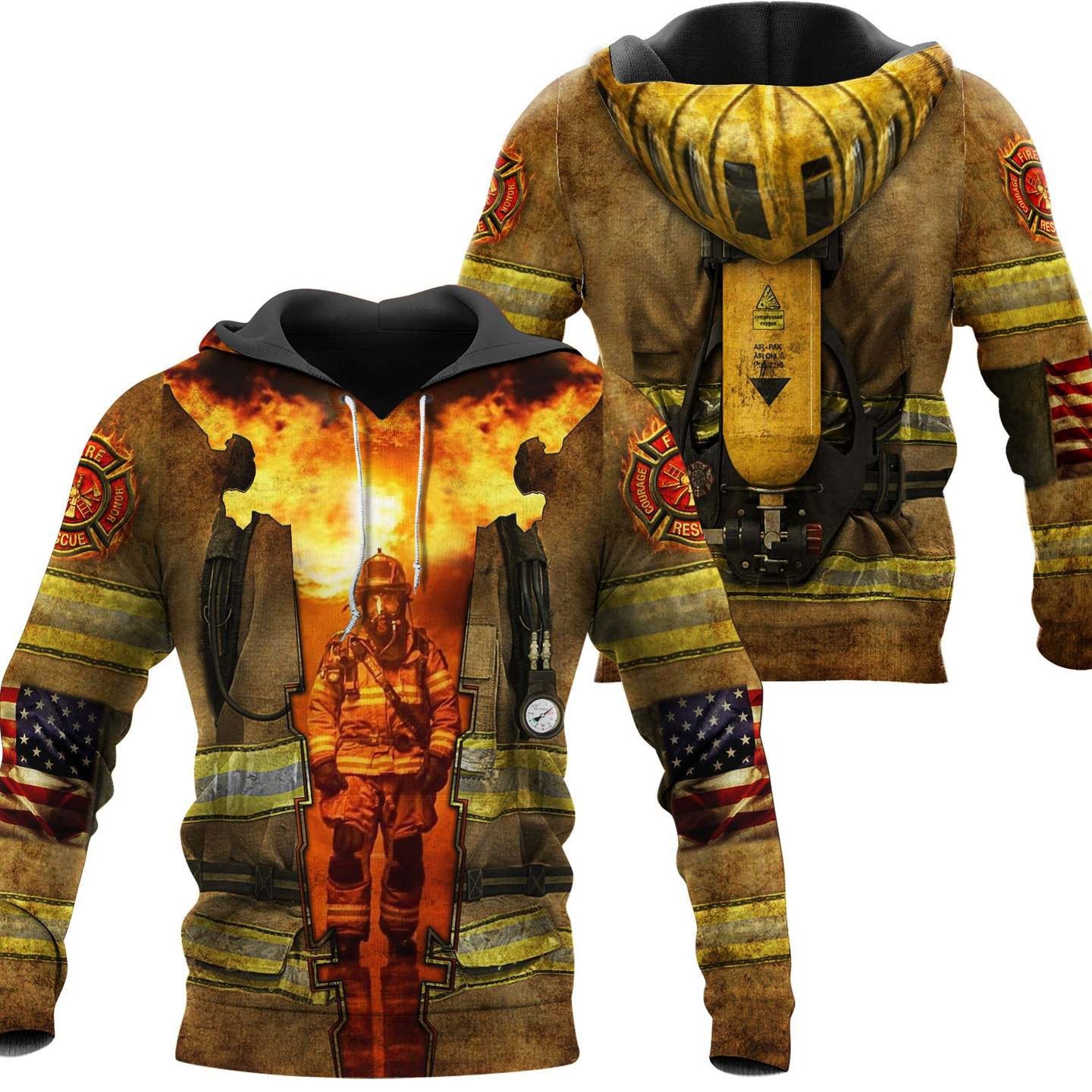 Fire Fight 3D All Over Printed Shirts for Men and Women-Apparel-HP Arts-Hoodie-S-Vibe Cosy™