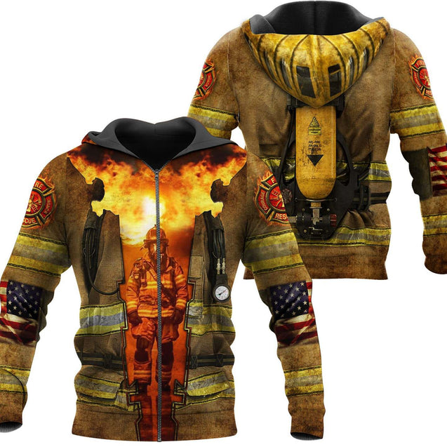 Fire Fight 3D All Over Printed Shirts for Men and Women-Apparel-HP Arts-ZIPPED HOODIE-S-Vibe Cosy™