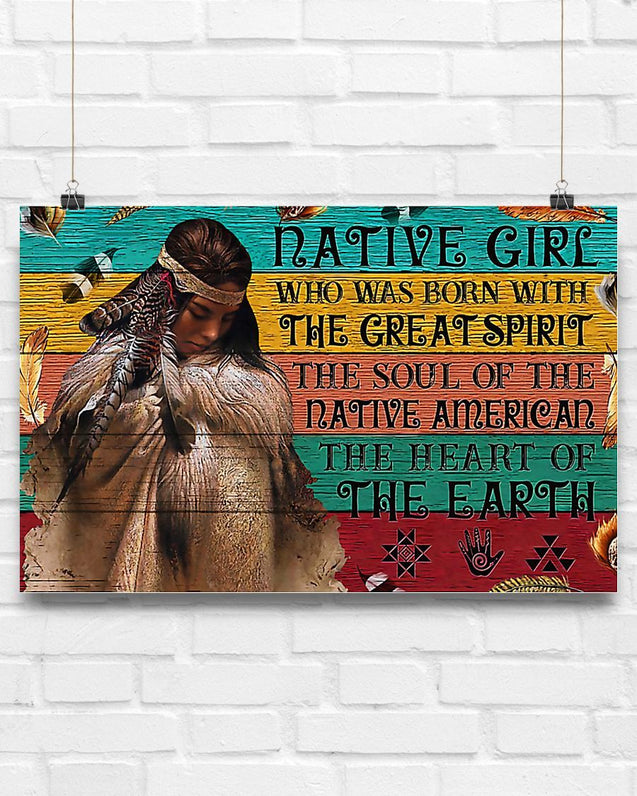 Native American 3D All Over Printed Canvas Poster