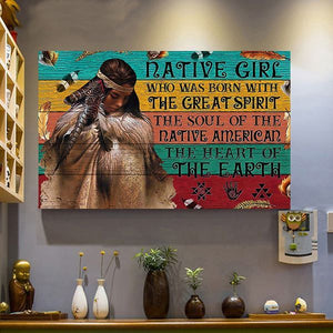 Native American 3D All Over Printed Canvas Poster