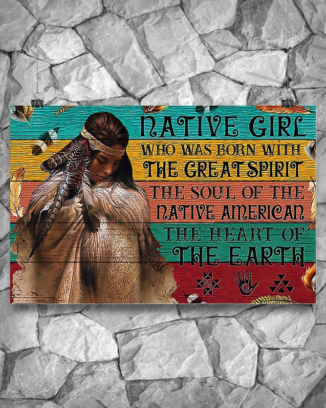 Native American 3D All Over Printed Canvas Poster