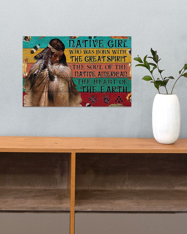 Native American 3D All Over Printed Canvas Poster