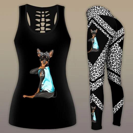Miniature Pinscher Dog COMBO TANK+LEGGING Outfit for women PL100404-Apparel-PL8386-S-S-Vibe Cosy™