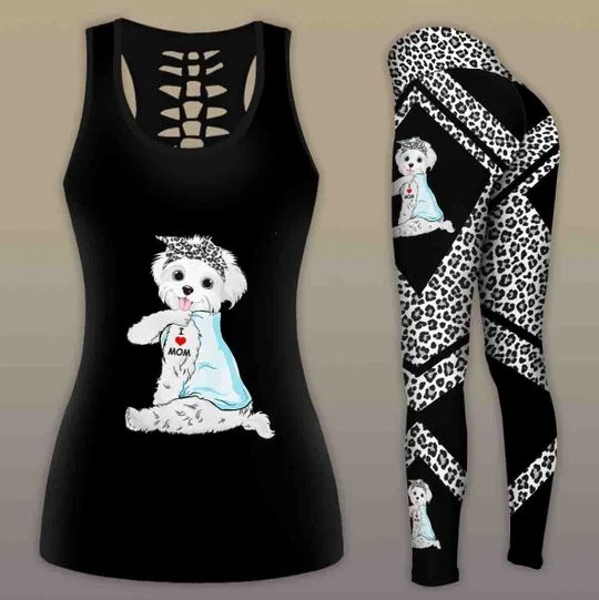 Maltipoo Dog COMBO TANK+LEGGING Outfit for women PL100408-Apparel-PL8386-S-S-Vibe Cosy™