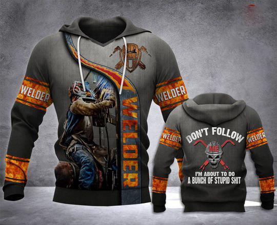 Welder Yelling all over Unisex 3D Hoodie All Over Print 25022110.CXT