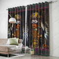 Native American Girl Warriors 3D All Over Printed Window Curtain Home Decor
