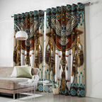 Owl Native American 3D All Over Printed Window Curtain Home Decor