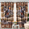 Brown Wolf Native American 3D All Over Printed Window Curtain Home Decor