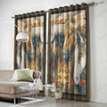 Horse Native American Vintage 3D All Over Printed Window Curtain Home Decor