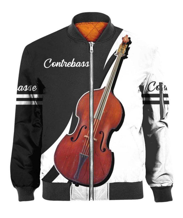 Contrebasse music 3d hoodie shirt for men and women HG HAC20122-Apparel-HG-Bomber-S-Vibe Cosy™