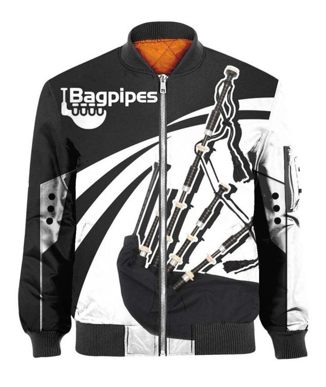 Bagpipes music 3d hoodie shirt for men and women HG HAC21121-Apparel-HG-Bomber-S-Vibe Cosy™