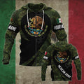 Customize Mexico Coat Of Arms Camo All Over Print Hoodies-Apparel-HP Arts-Zip Hoodie-S-Vibe Cosy™