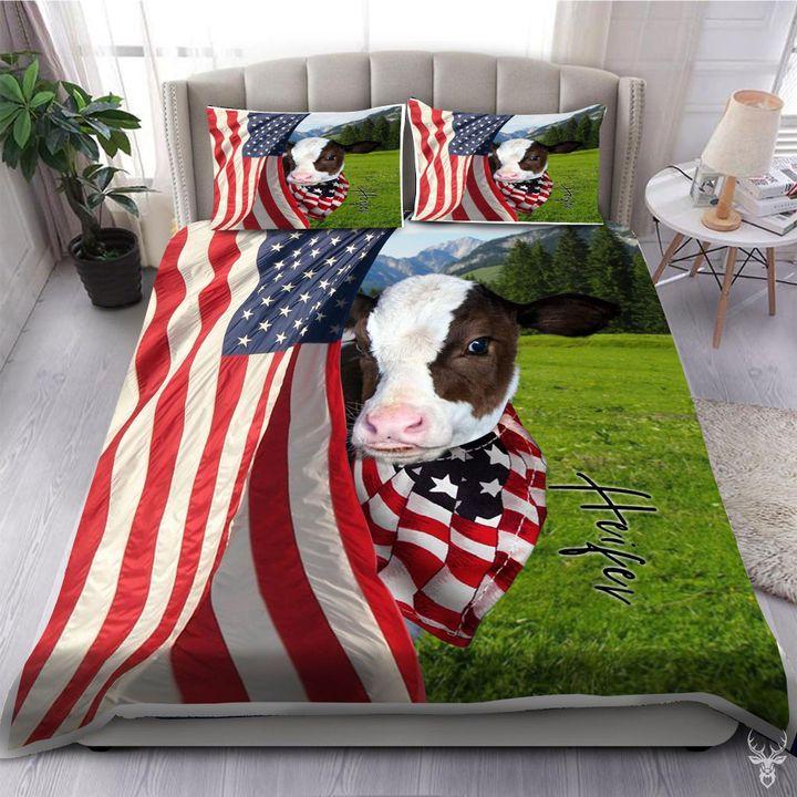 COW FLAG BEDDING SET-HP-Bedding-HP Arts-Twin-Vibe Cosy™