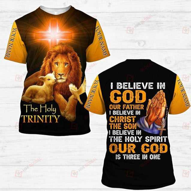 Jesus-I Believe In God Persionalized 3D All Over Printed Shirts